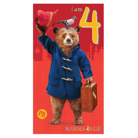 4th Birthday Paddington Bear Birthday Card £2.45